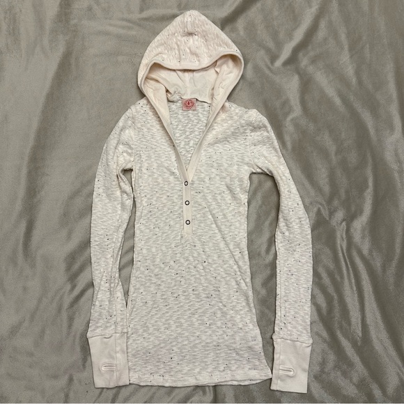 ASO Bella Swan ~ screen accurate ~ Curious Gypsy Thumbhole Hoodie Henley ~ New - Picture 1 of 10